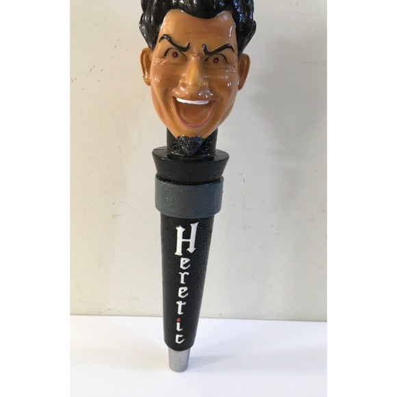 Heretic Beer Bar Breweriana Heretic Evil Twin Tap Handle Rare 12" Two Sided Head - Picture 3 of 12